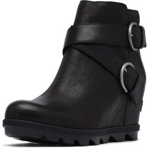 Sorel Women’s Joan of Arctic Wedge II Buckle Boot – Light Rain – Waterproof(Black)