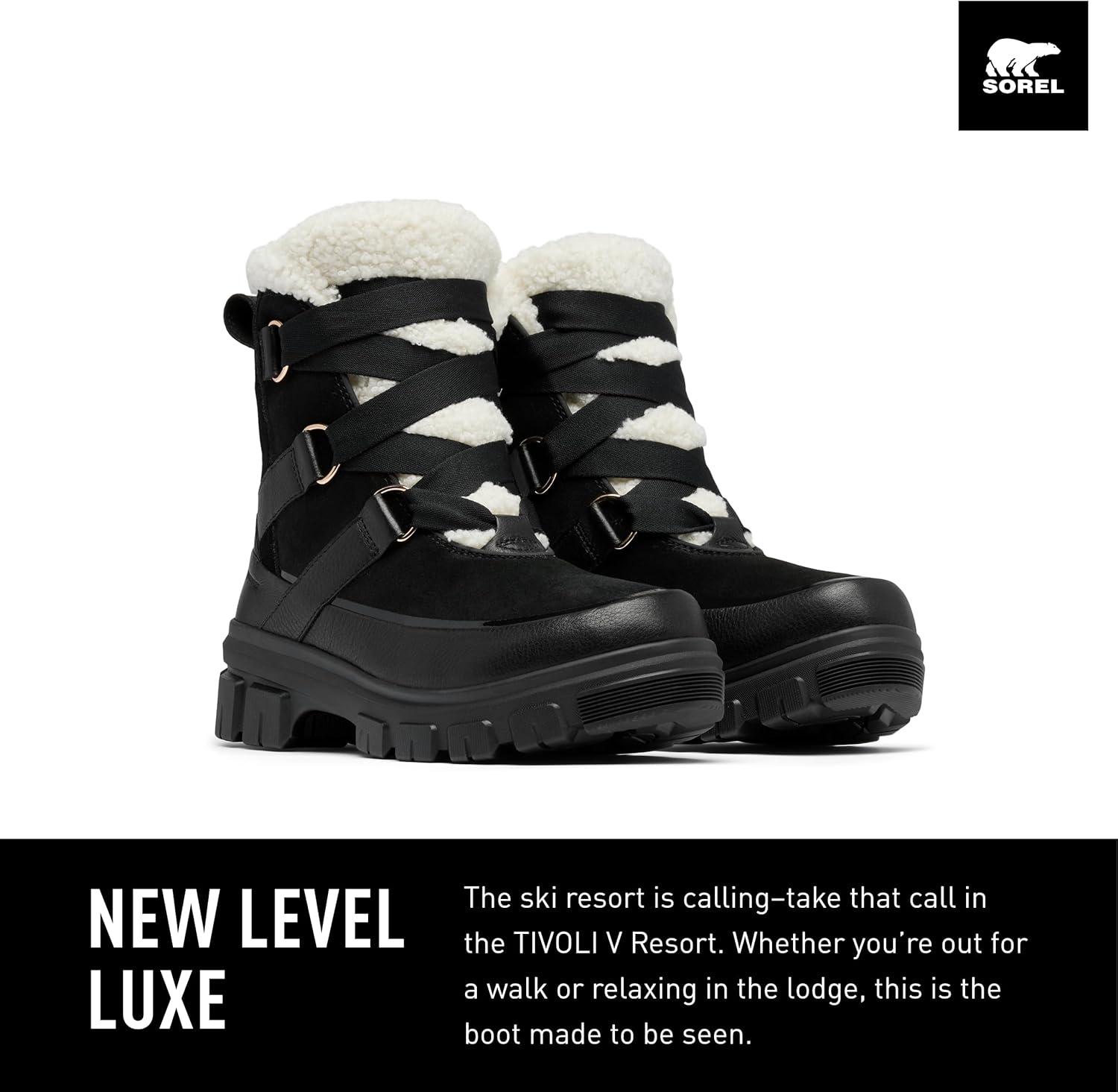 imageSOREL Womens Tivoli V Resort Waterproof BootBlackChalk