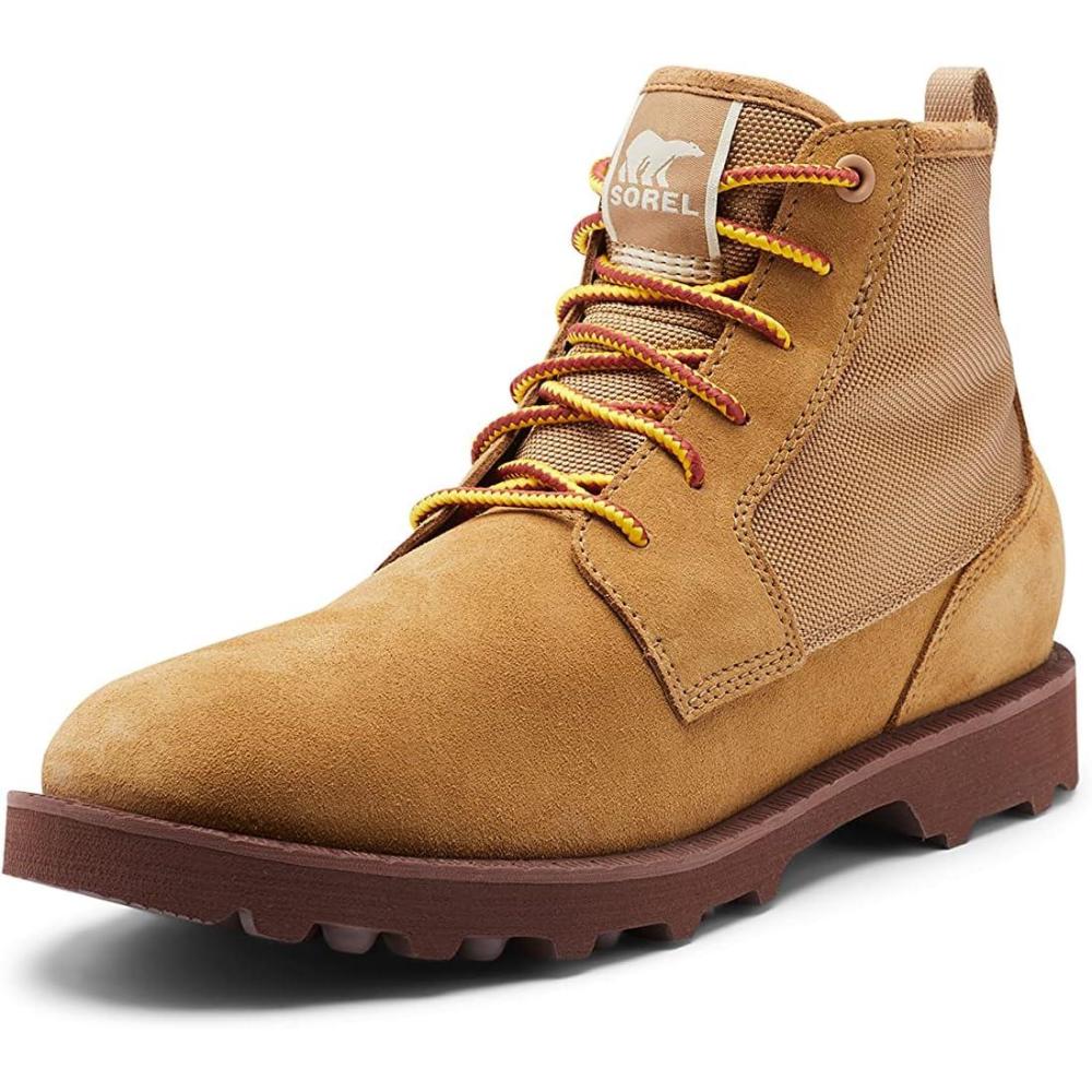 imageSorel Mens Caribou Mod Chukka WP Boot  Waterproof Suede ampamp Nylon Rain BootsBuff  Madder Brown