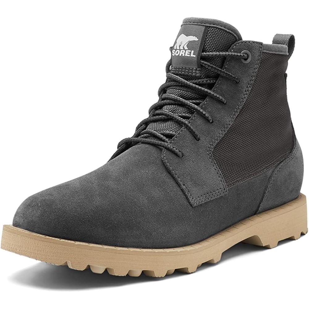 imageSorel Mens Caribou Mod Chukka WP Boot  Waterproof Suede ampamp Nylon Rain BootsJet  British Tan