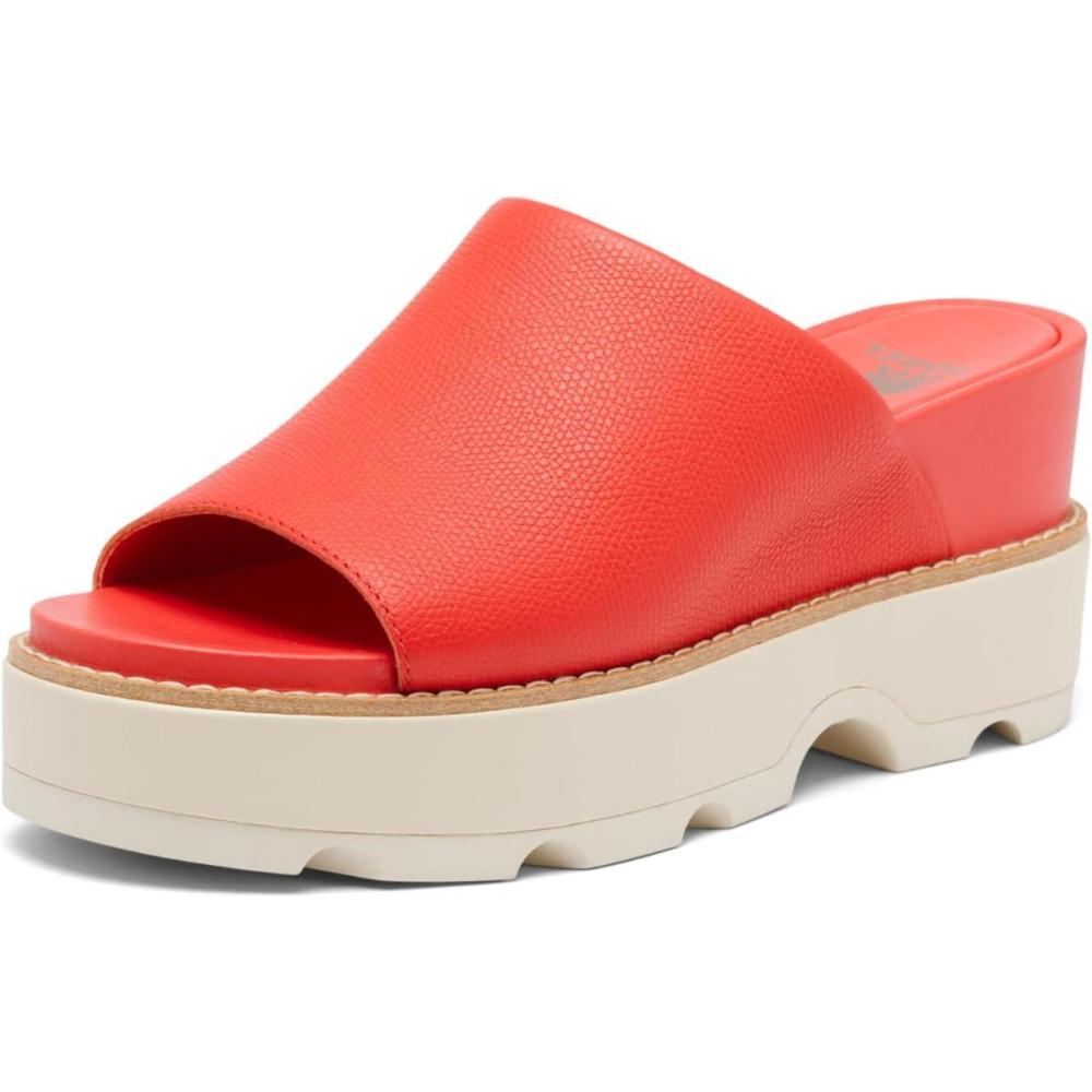 imageSorel Womens Joanie IV Slide Wedge SandalsRed Glo  Sea Salt