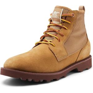Sorel Men’s Caribou Mod Chukka WP Boot — Waterproof Suede & Nylon Rain Boots(Buff  Madder Brown)