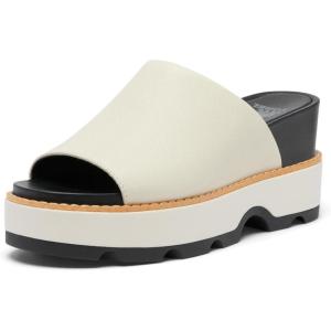 Sorel Women’s Joanie IV Slide Wedge Sandals(Chalk  Black)