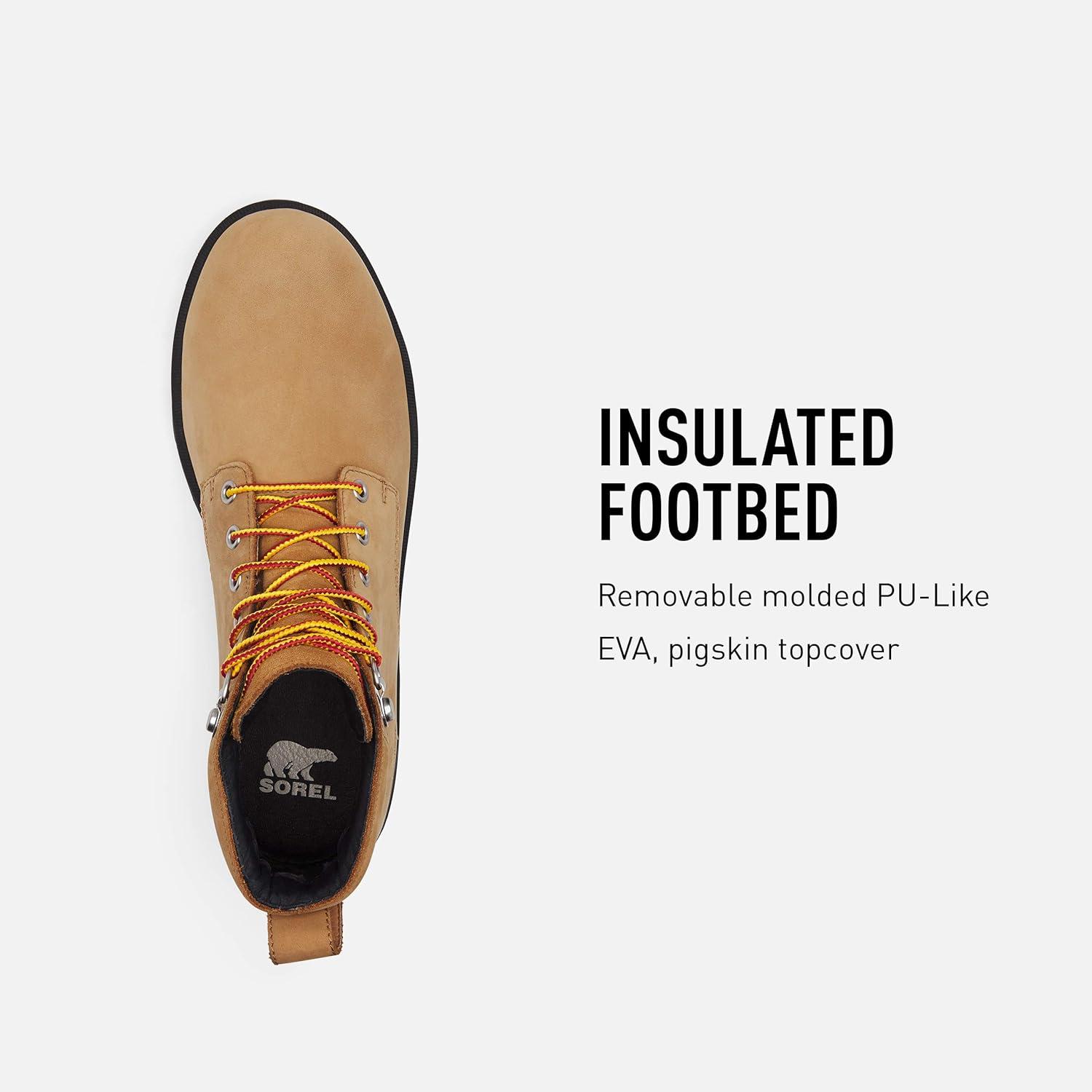 imageMens Sorel Caribou Six Eng Waterproof Winter Walking Snow Ankle BootsBuff