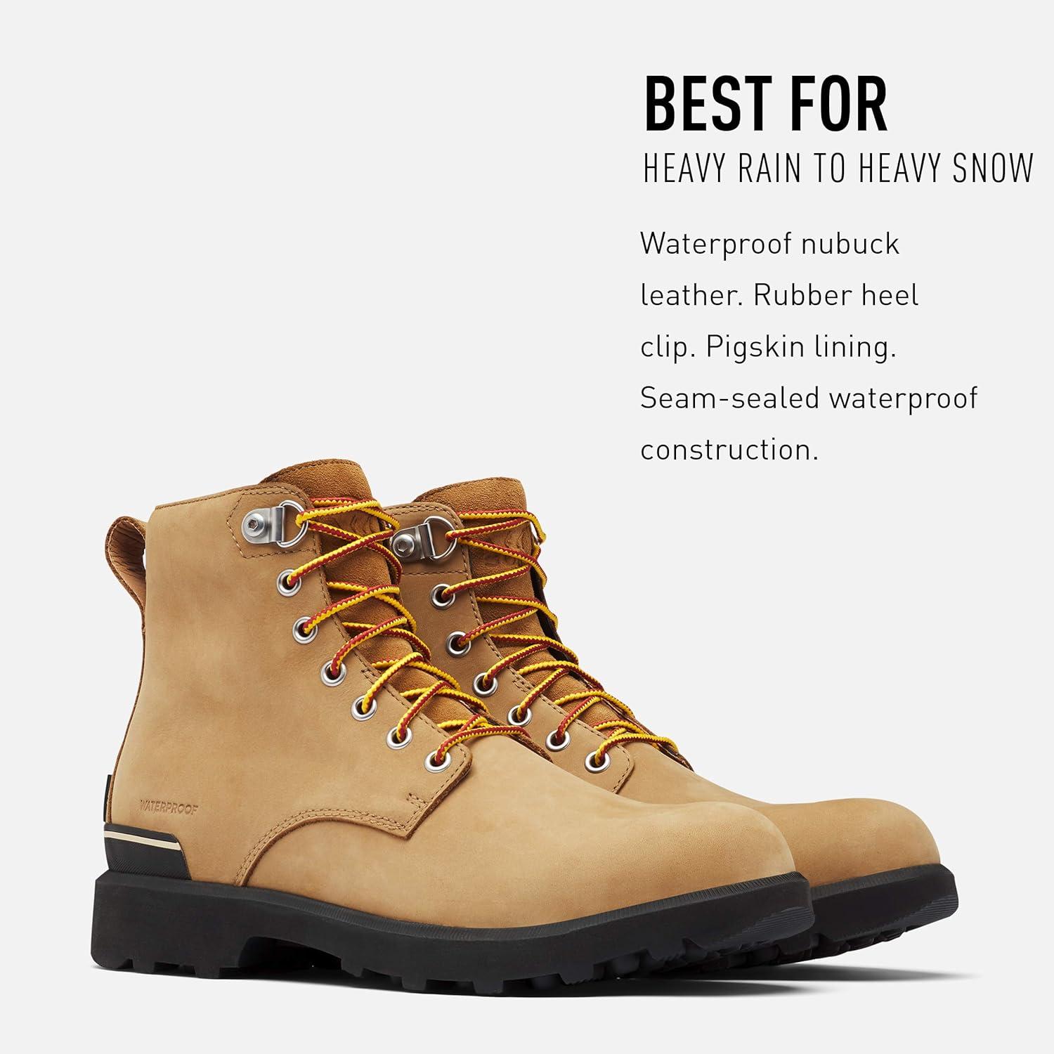 imageMens Sorel Caribou Six Eng Waterproof Winter Walking Snow Ankle BootsBuff