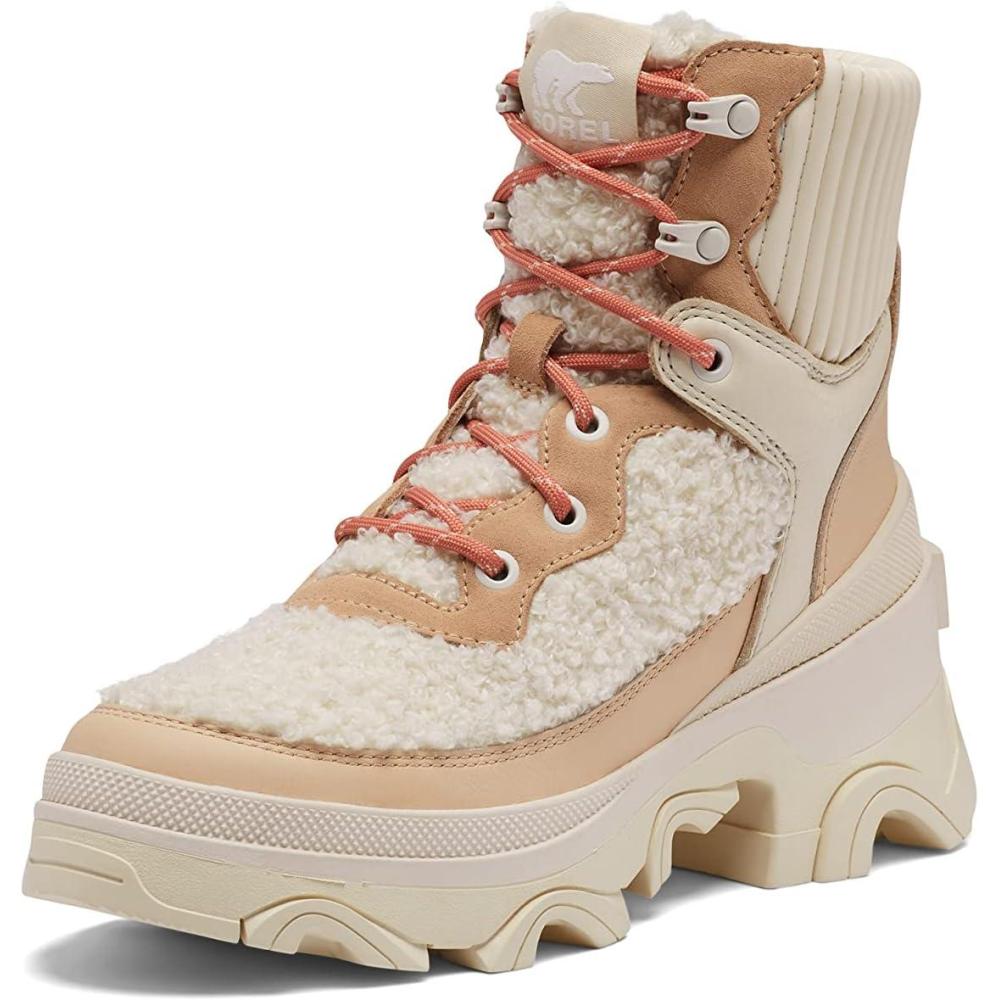 imageSorel Womens Brex Cozy Lace Waterproof BootNova Sand  Sea Salt