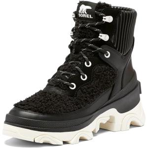 Sorel Women’s Brex Cozy Lace Waterproof Boot(Black  Sea Salt)