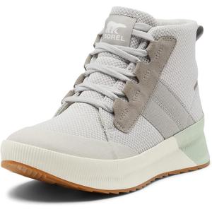 Sorel Womens Out N About III Mid Sneaker Waterproof(Moonstone  Sea Salt)