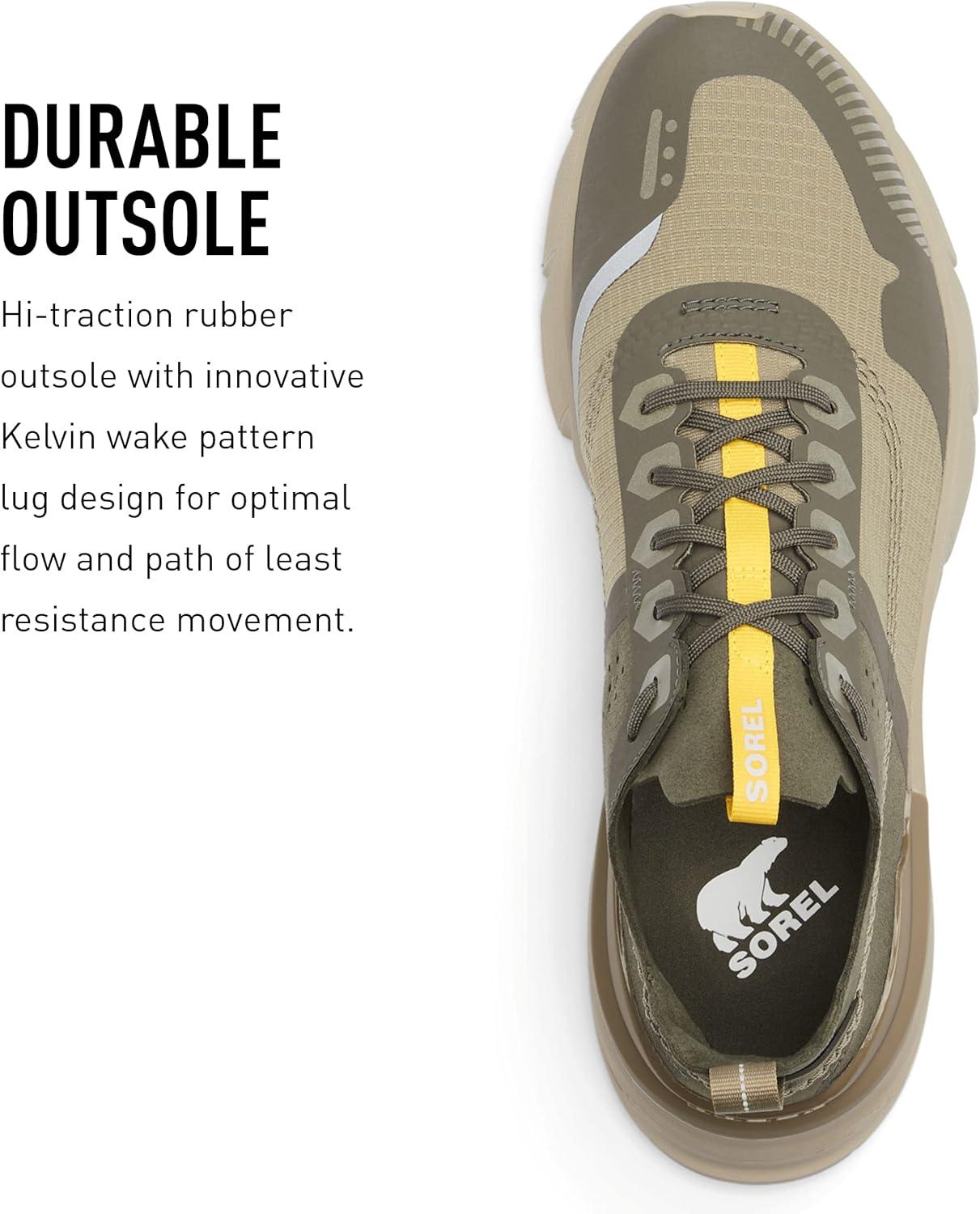 imageSorel Mens Kinetic Rush Ripstop SneakerAlpine Tundra Silver Sage