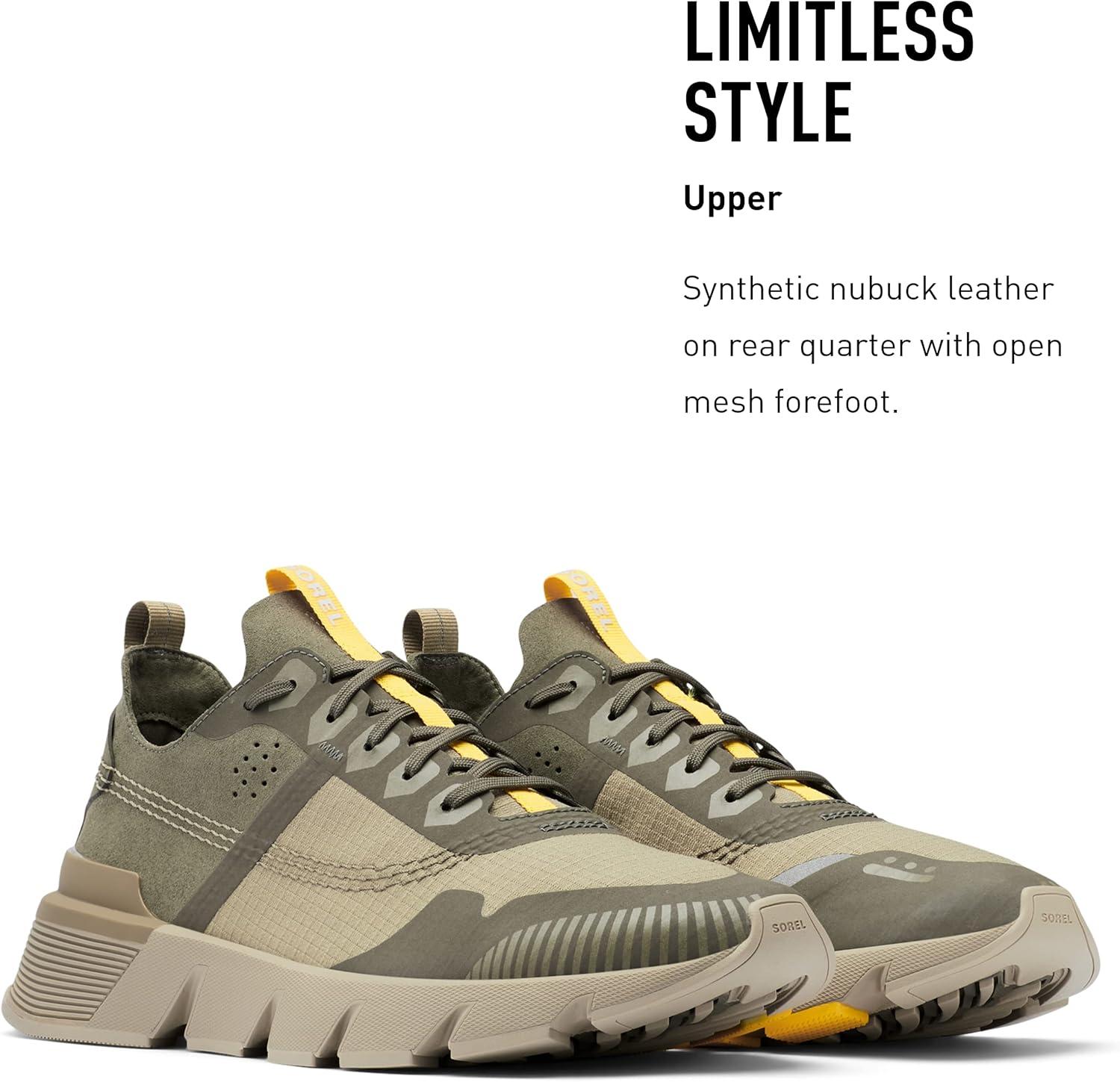 imageSorel Mens Kinetic Rush Ripstop SneakerAlpine Tundra Silver Sage