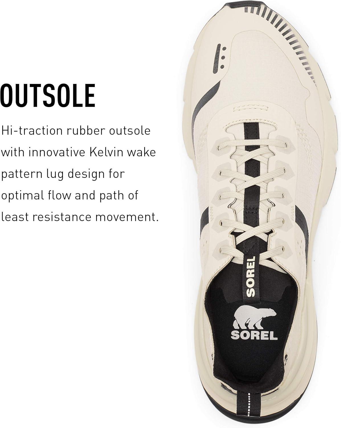 imageSorel Mens Kinetic Rush Ripstop SneakerFawn Black