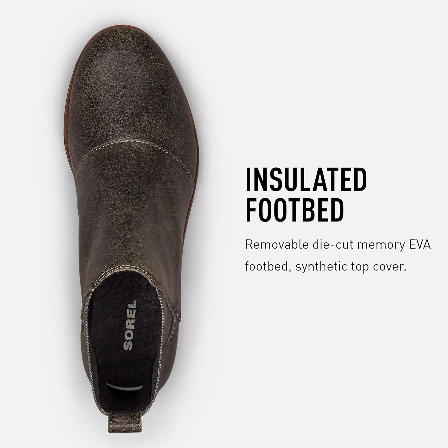 imageSorel Womens Harlow Chelsea Rain Boot Waterproof Leather Ankle BootiesAlwaysquarry