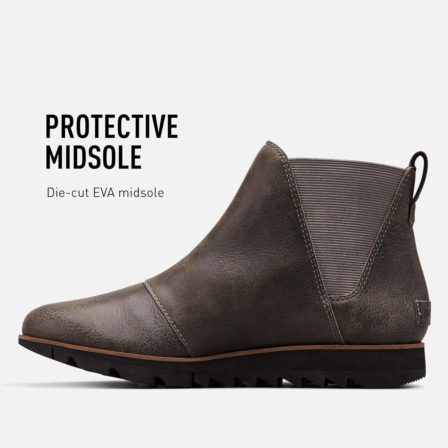 imageSorel Womens Harlow Chelsea Rain Boot Waterproof Leather Ankle BootiesAlwaysquarry