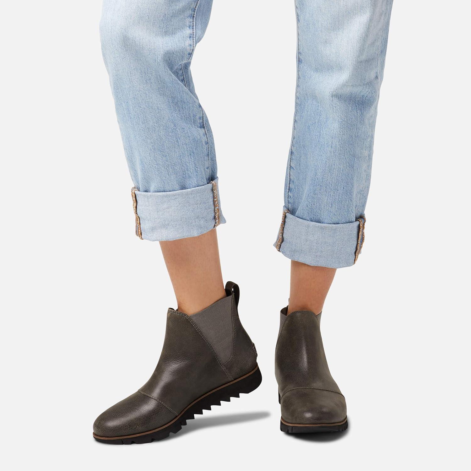 imageSorel Womens Harlow Chelsea Rain Boot Waterproof Leather Ankle BootiesAlwaysquarry