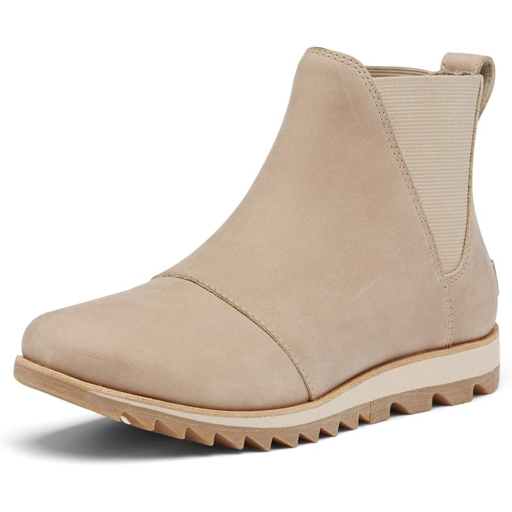 imageSorel Womens Harlow Chelsea Rain Boot Waterproof Leather Ankle BootiesSandy Tan