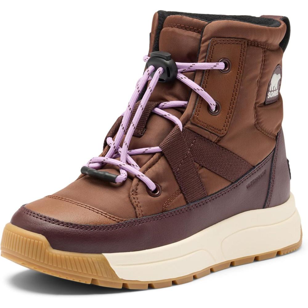 imageSorel unisexchild Whitney III Mid WaterproofDark AuburnRed Lodge