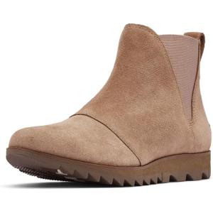 Sorel Women’s Harlow Chelsea Rain Boot — Waterproof Leather Ankle Booties(Ash Brown)