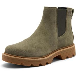 Sorel Women’s Revel Rd Chelsea Waterproof Boot(Stone Green/Gum 2)
