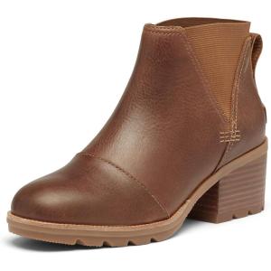 Sorel Women’s Cate Chelsea Bootie — Waterproof Leather Rain Boot(Velvet Tan)