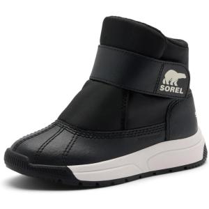 Sorel unisex-child Whitney III Strap Mid Waterproof(Black/Black)