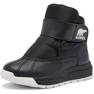Sorel unisex-child Whitney III Strap Mid Waterproof(Black/Sea Salt)