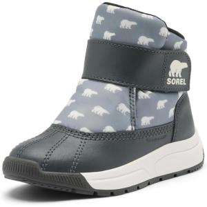 Sorel unisex-child Whitney III Strap Mid Waterproof(Chrome Grey/Grill)