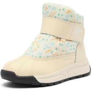 Sorel unisex-child Whitney III Strap Mid Waterproof(Snow/Honey White)