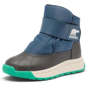 Sorel unisex-child Whitney III Strap Mid Waterproof(Uniform Blue/Jet)